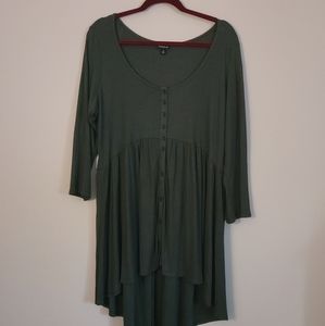 NWOT Torrid Ribbed Babydoll High-Low Tunic Tee